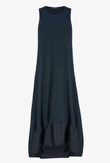 M Made in Italy Long Ruffle Trim Dress