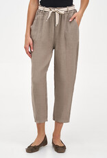M Made in Italy Linen Capri w Belt