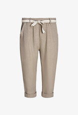 M Made in Italy Linen Capri w Belt