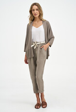 M Made in Italy Linen Capri w Belt