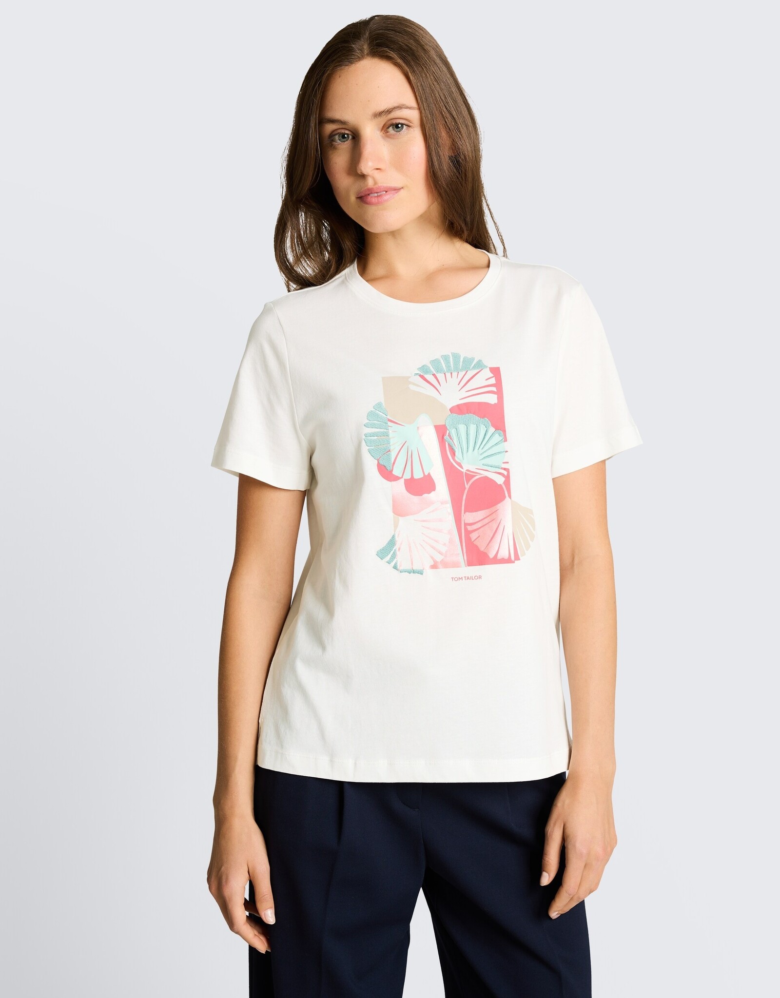 Tom Tailor Embroidered Printed Tee