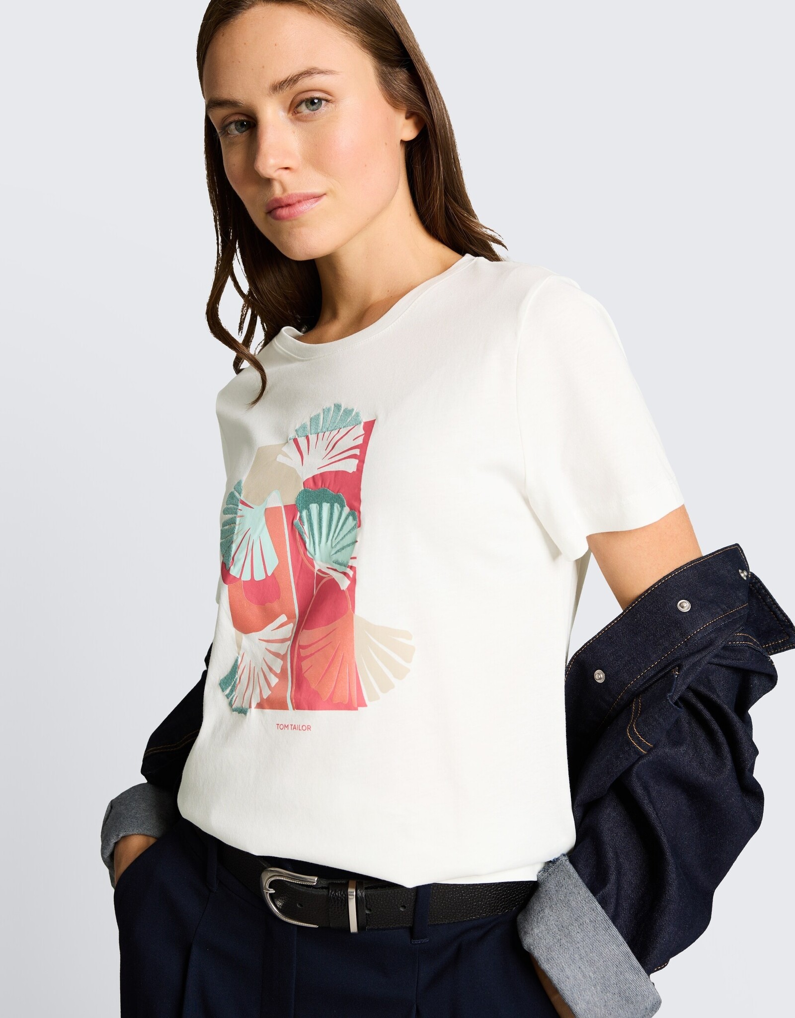 Tom Tailor Embroidered Printed Tee