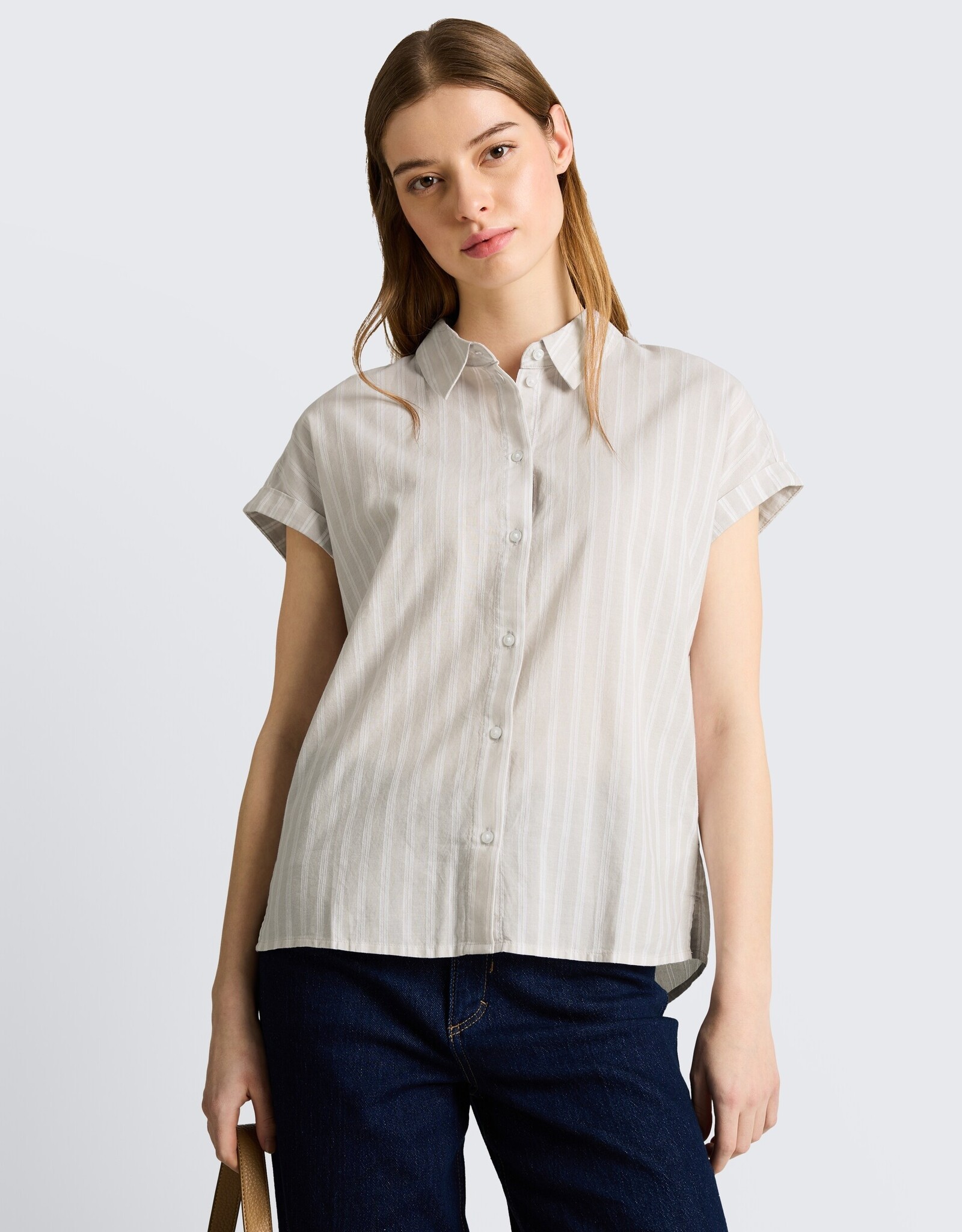 Tom Tailor Striped Rolled S/S Blouse