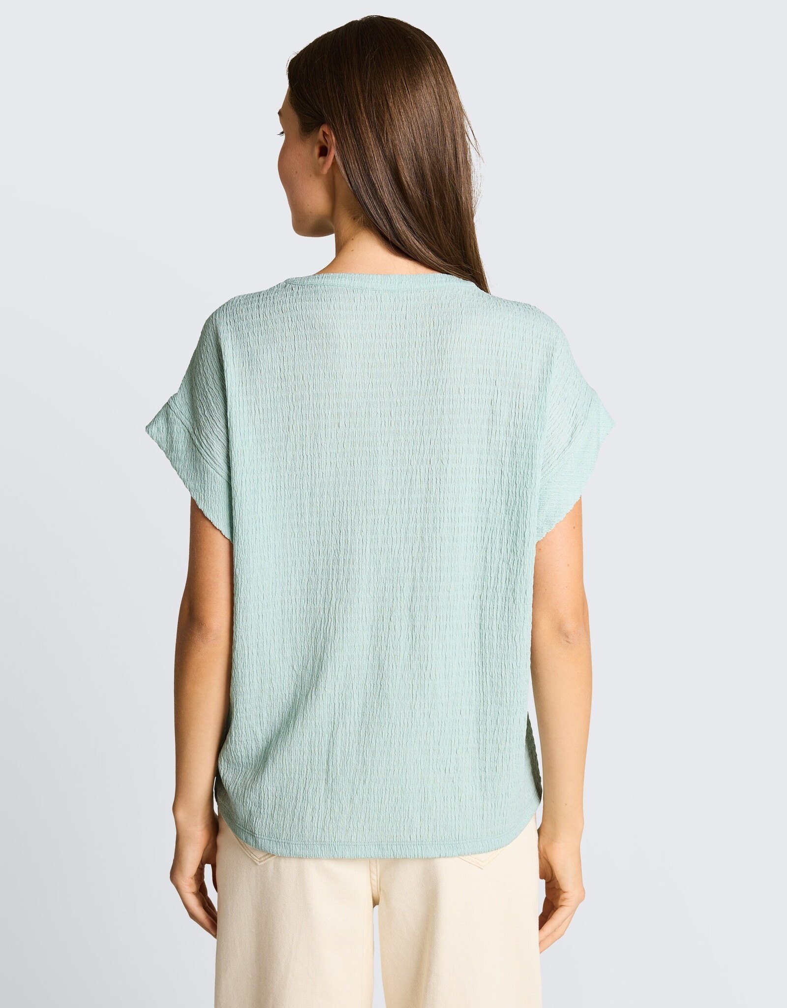 Tom Tailor Henley Rolled Sleeve Top