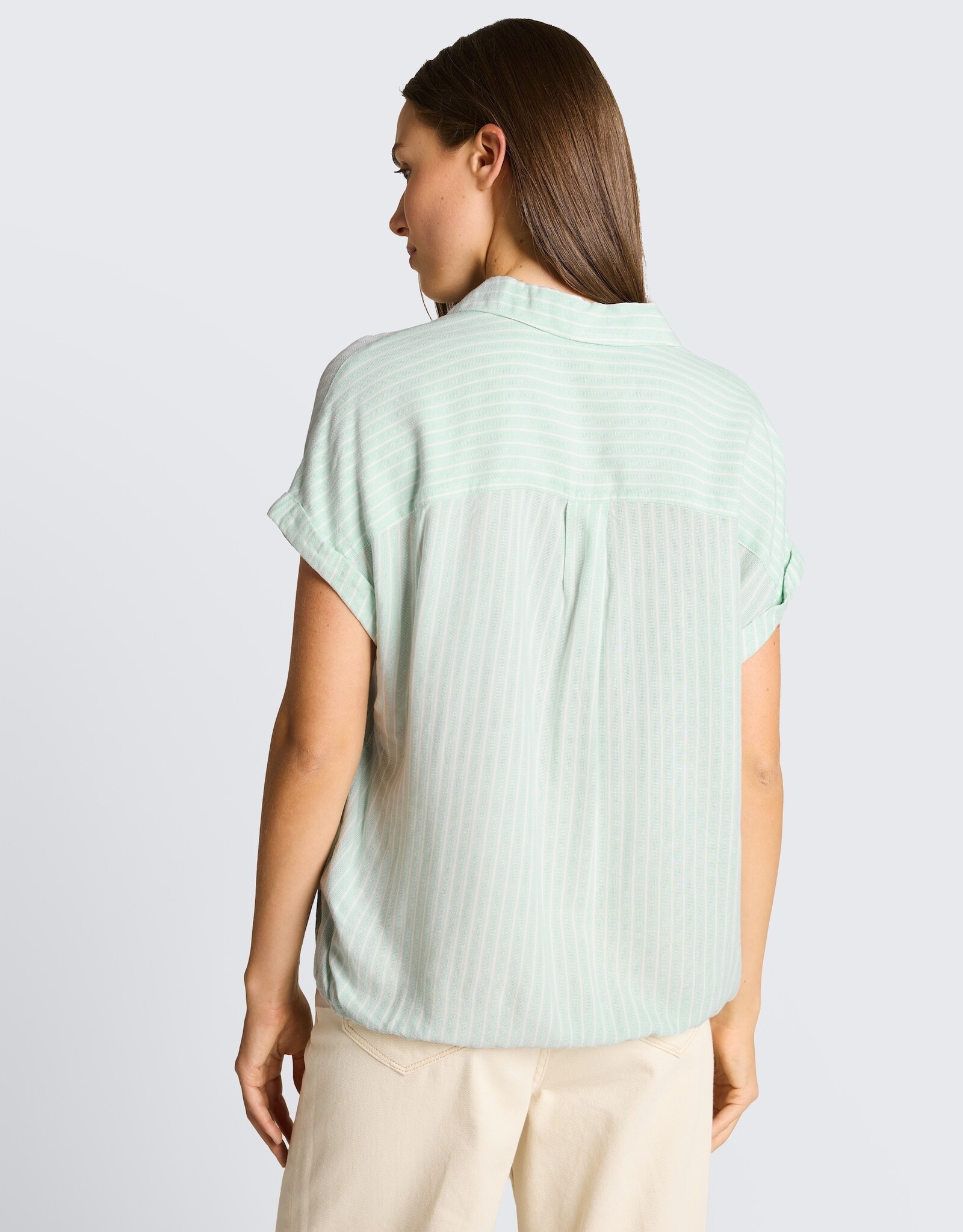Tom Tailor Loose Fit Striped Henley Blouse