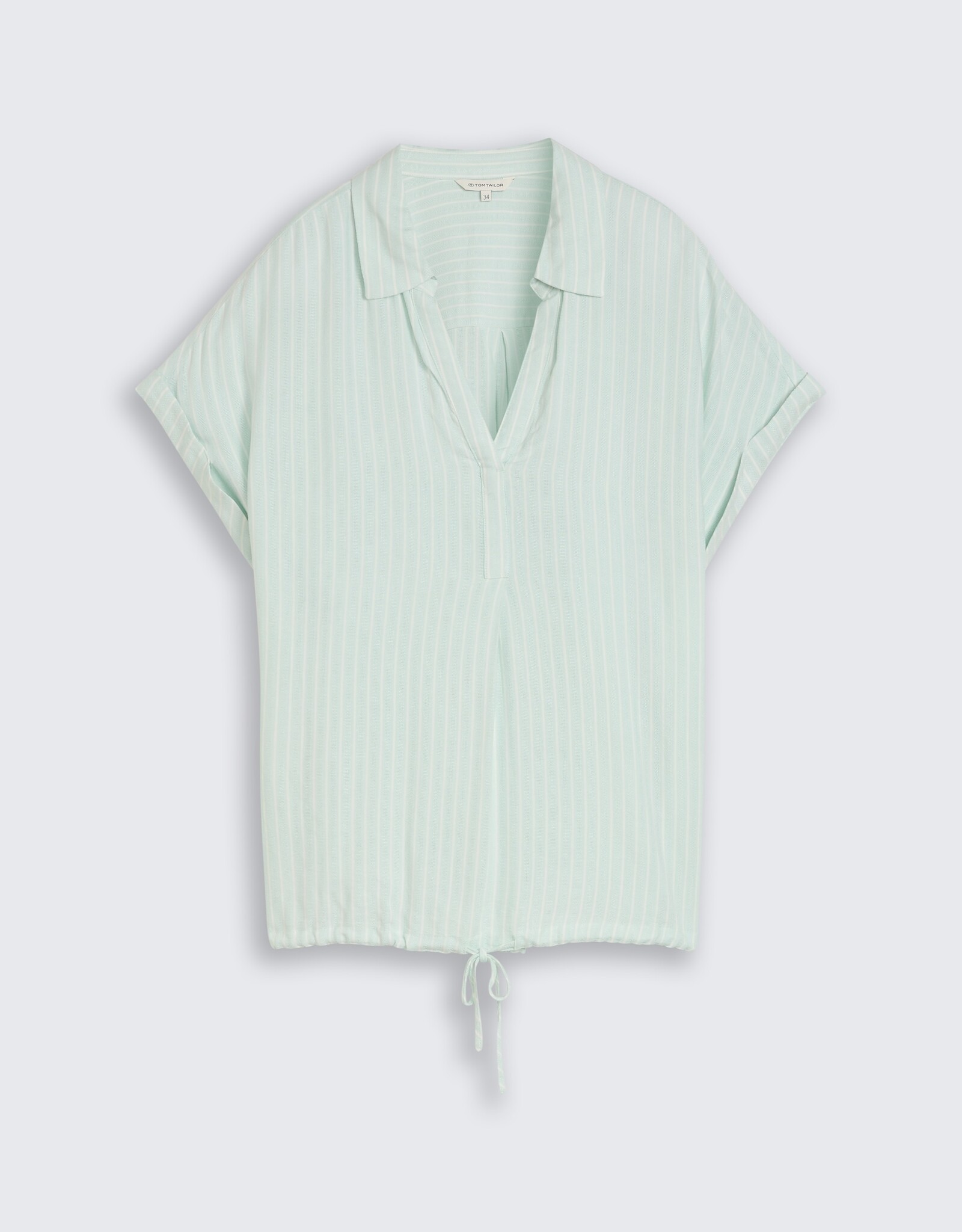 Tom Tailor Loose Fit Striped Henley Blouse