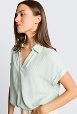 Tom Tailor Loose Fit Striped Henley Blouse