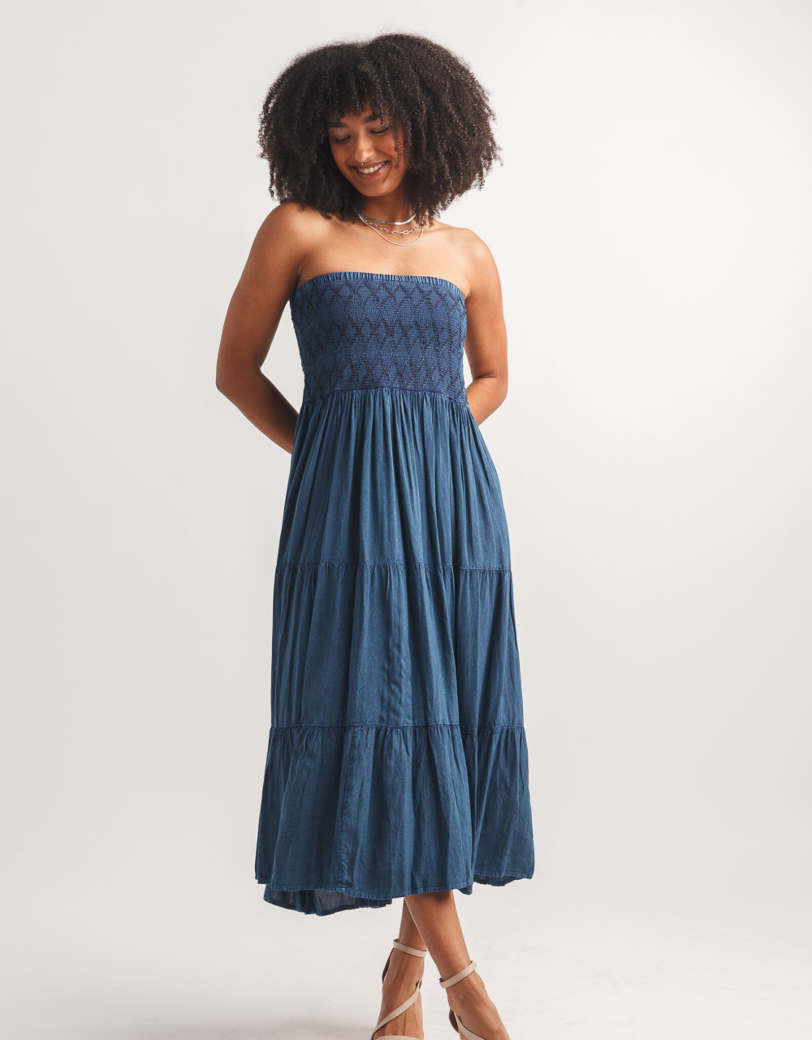 Papillon Tiered Emb. Convertible Skirt