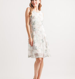 Papillon Floral Emb. Paned Dress