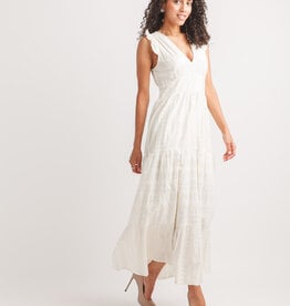 Papillon Metallic Printed V-Nk Dress