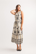 Papillon Palm Tree Printed Dress