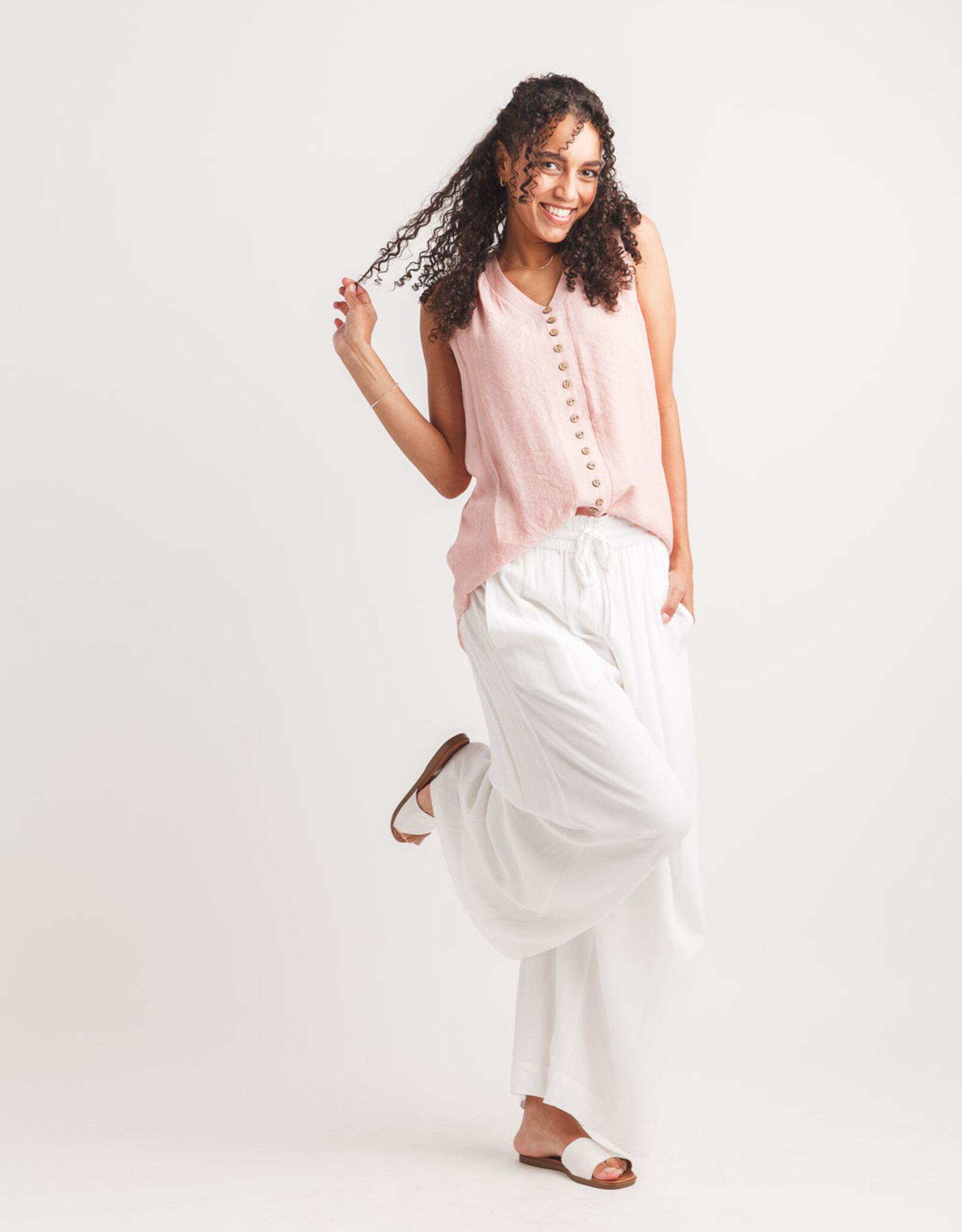 Papillon  Wide Leg Pant w Elastic Waist