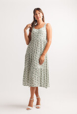 Papillon Tiered Leaf Print Dress