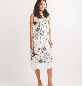 Papillon Pintuck Overlay Dress