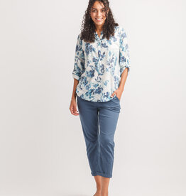 Papillon Knit Floral Henley Top