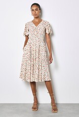 Apricot Wind Flower Coconut Btn Dress