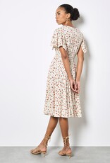 Apricot Wind Flower Coconut Btn Dress