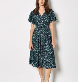 Apricot Wind Flower Coconut Btn Dress