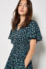 Apricot Wind Flower Coconut Btn Dress