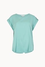 Apricot Turn Up Slv Slit Back Top