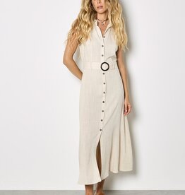 Apricot S/Less Belted Shirt Midi Dress