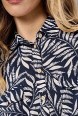 Apricot Flowing Leaves Belted Shirt Drs