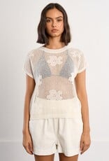 Molly Bracken Flower Crochet Sweater