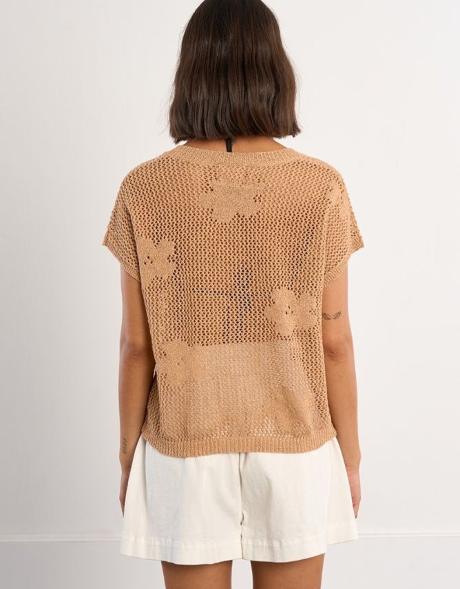 Molly Bracken Flower Crochet Sweater