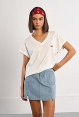 Molly Bracken Heart Emb V-Nk T-Shirt