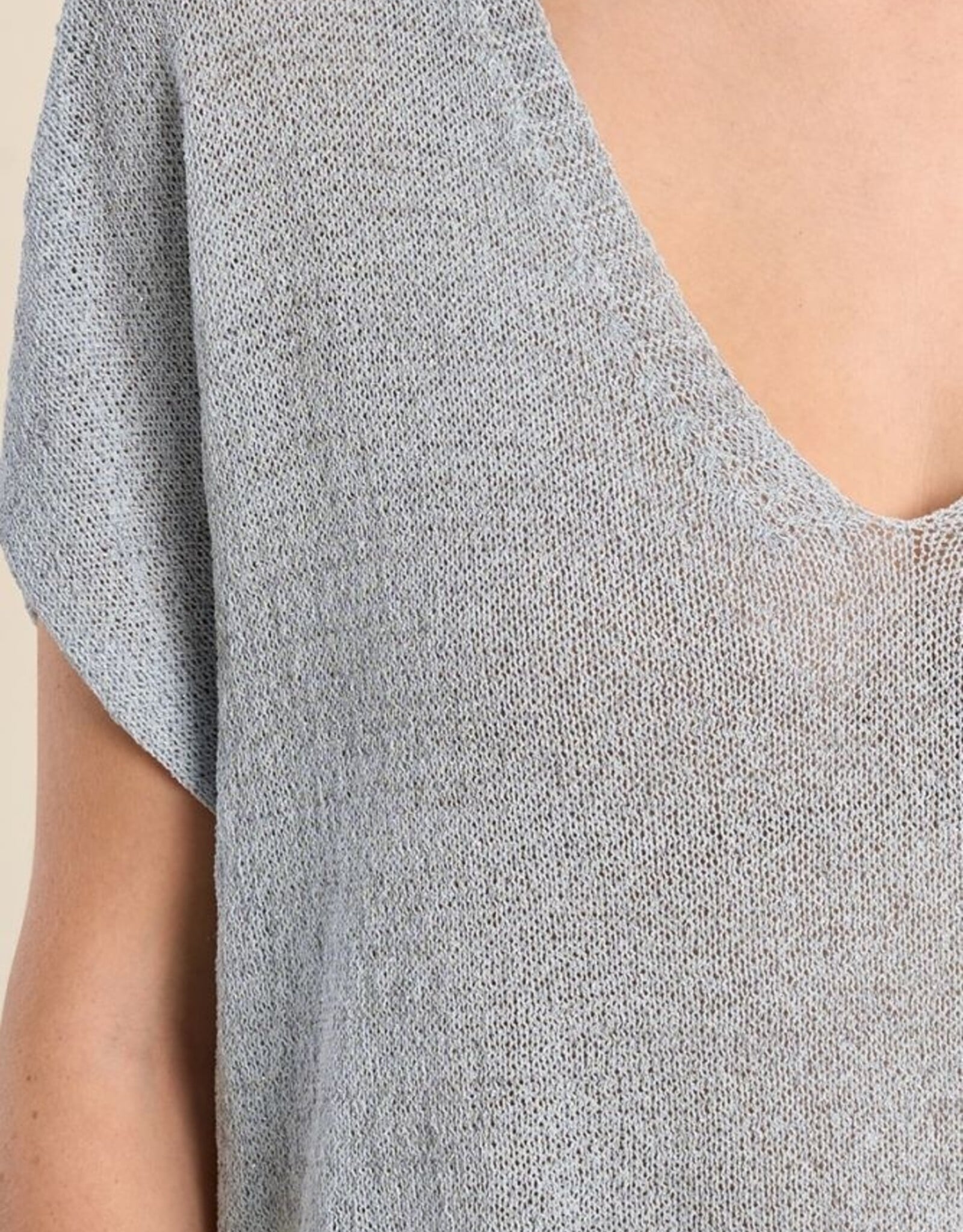 Molly Bracken Knit Loose V-Nk Top
