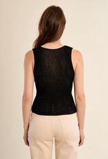 Molly Bracken Lace Knit V-Nk Sleeveless Top