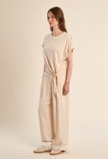 Molly Bracken Front Tie Ladder Lace Trim Top