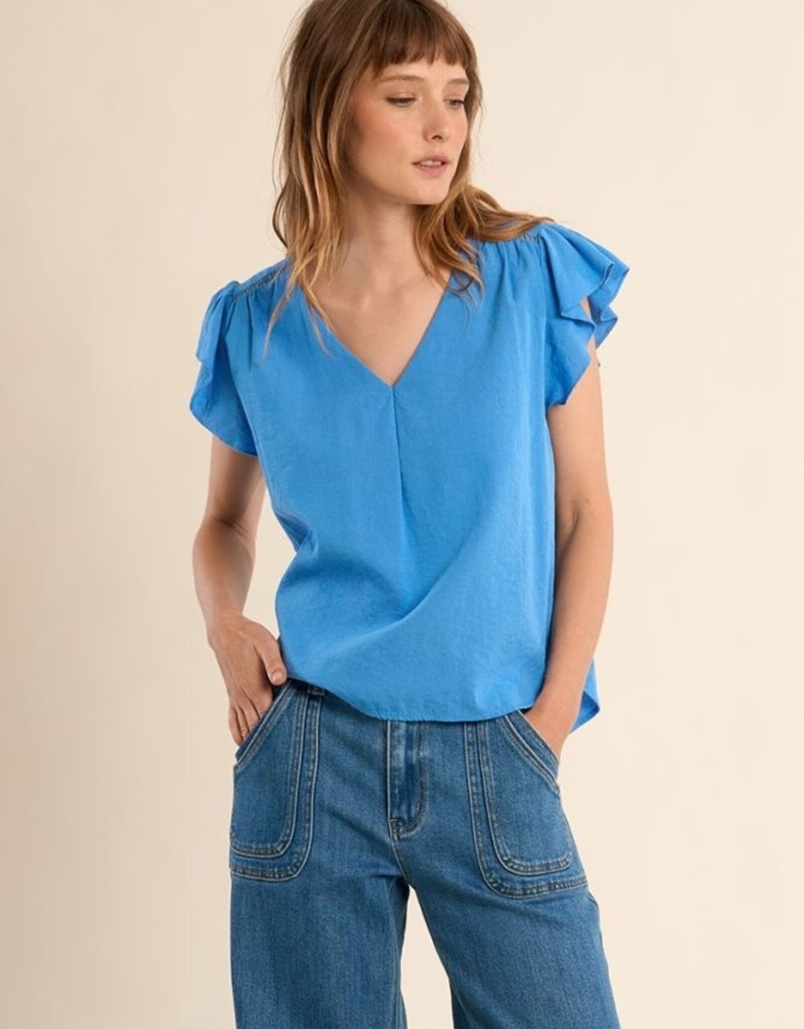 Molly Bracken Ruffle SL Vnk Top
