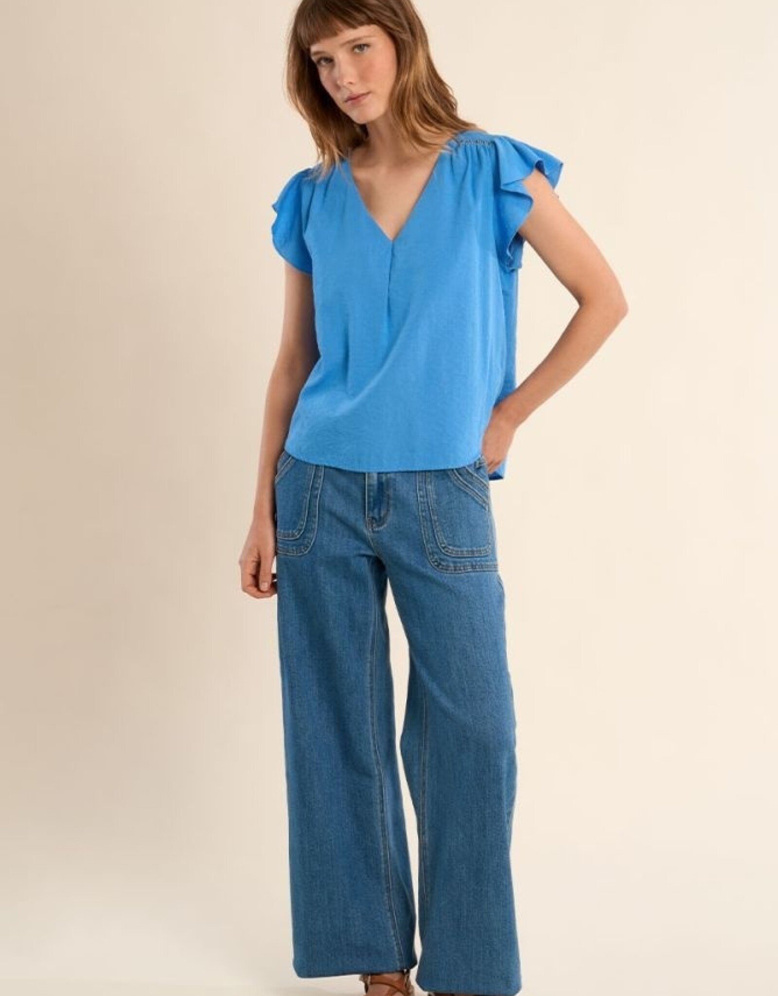 Molly Bracken Ruffle SL Vnk Top