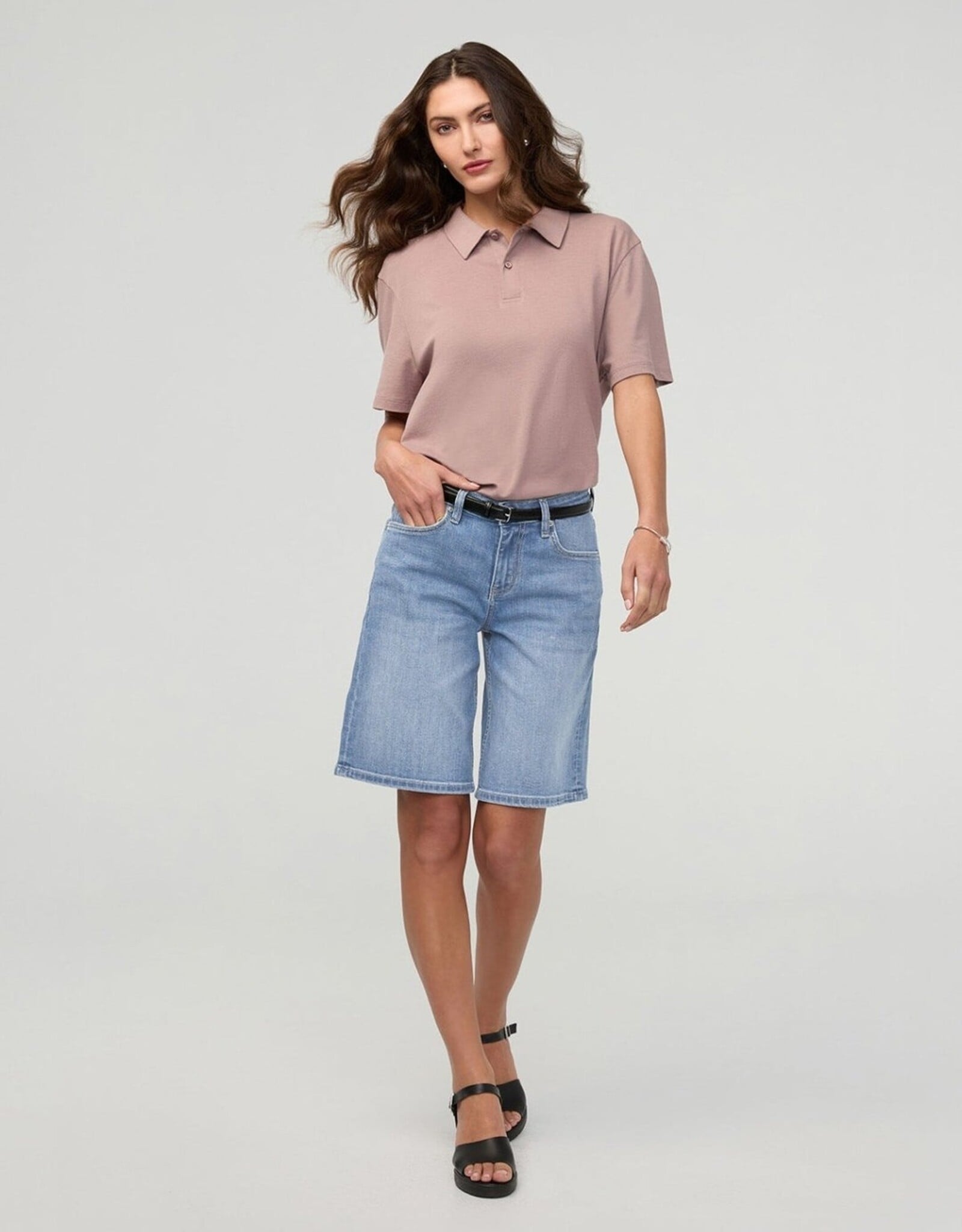 Duer Performance Denim - Mid Rise Loose Short - Vintage Seaside