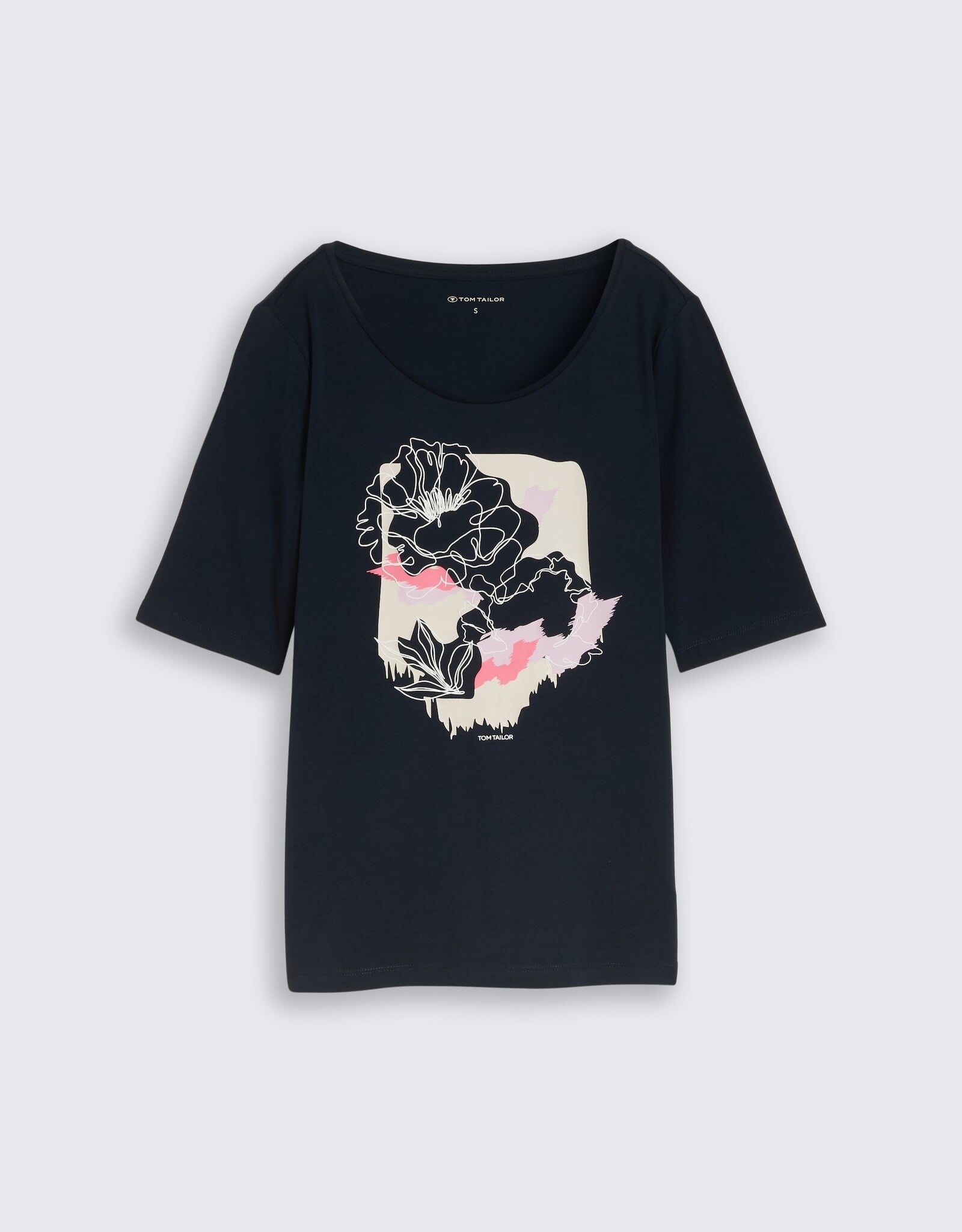 Tom Tailor Abstract Flower Print T-Shirt