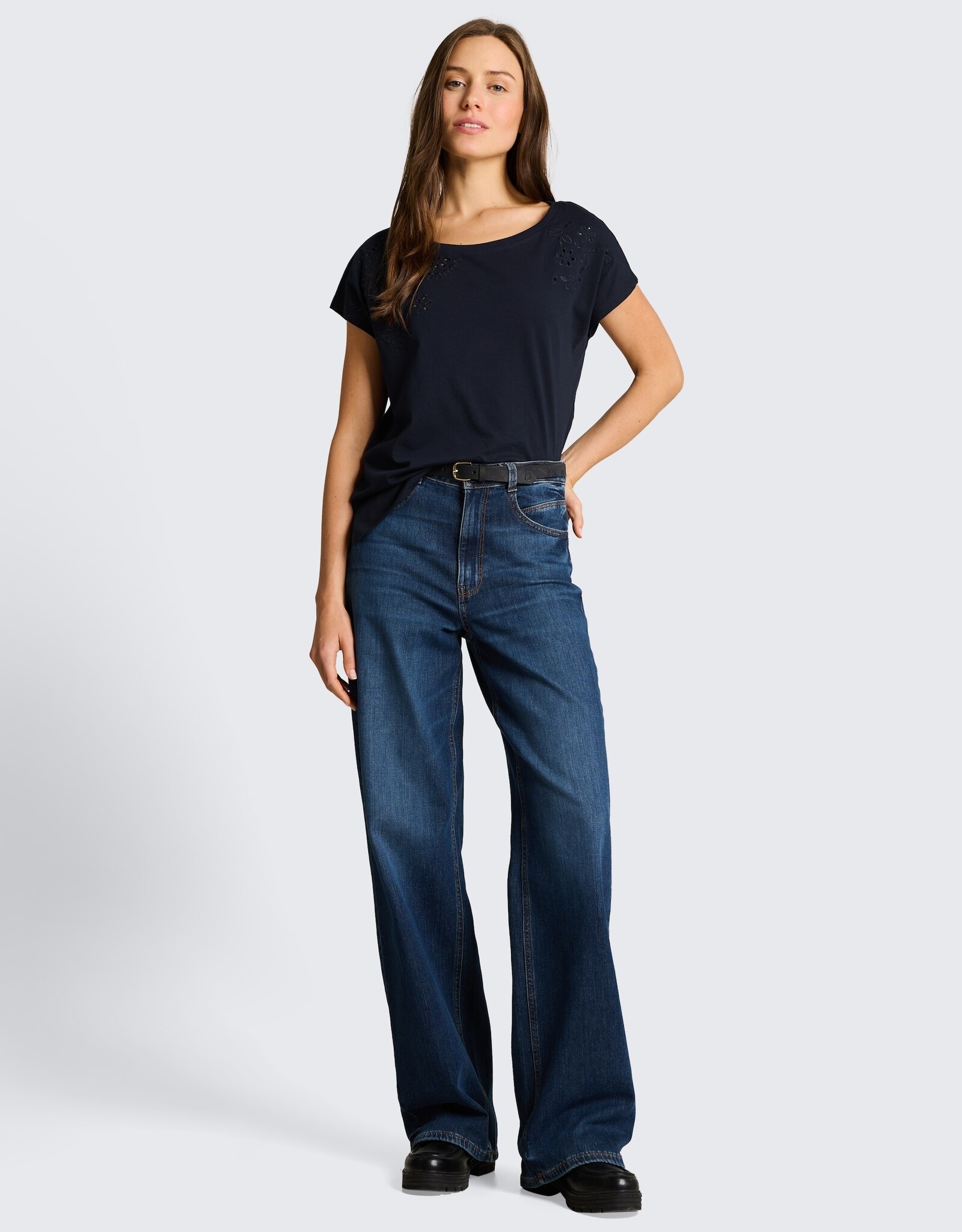Tom Tailor Embroidered Shoulder S/S Top