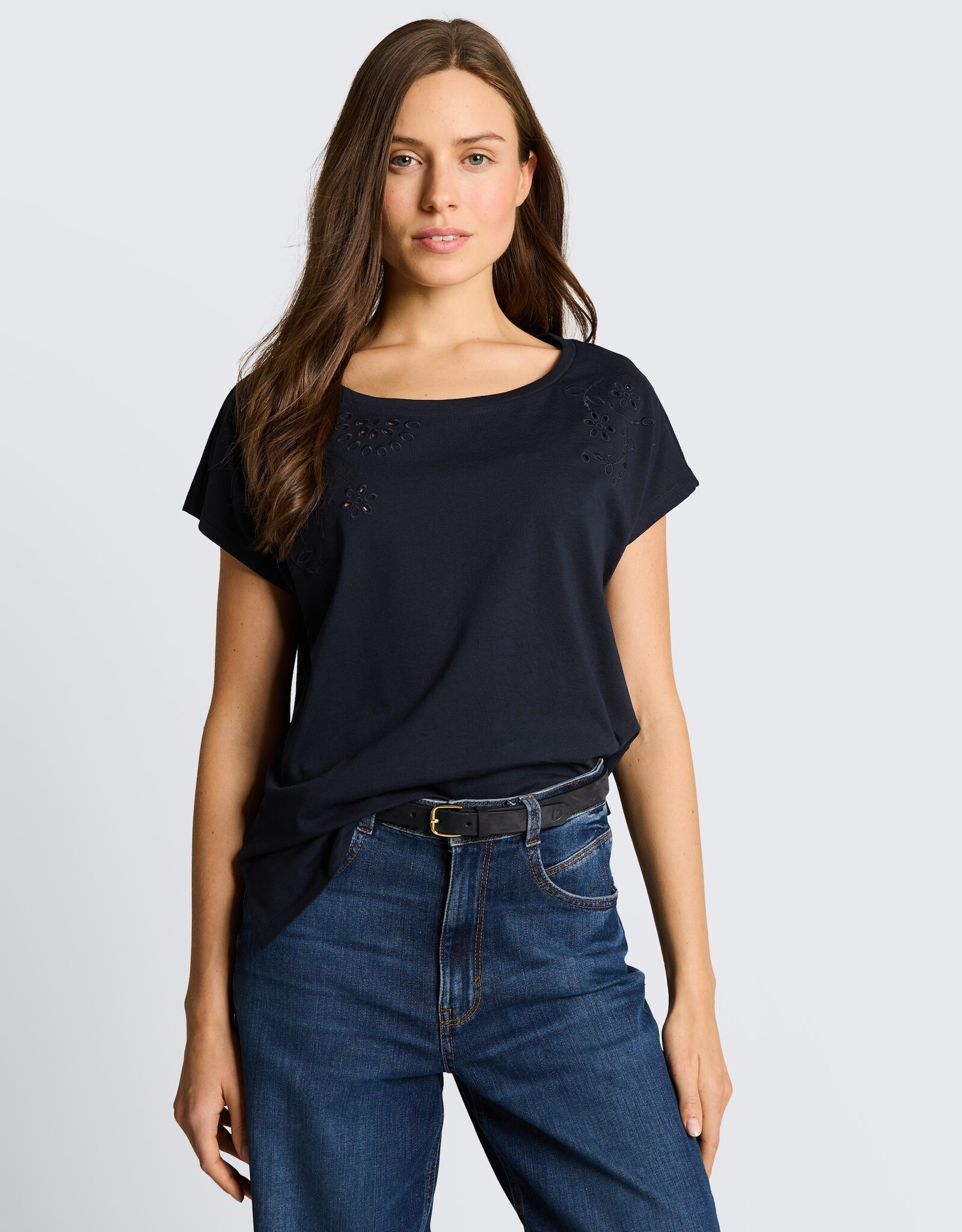 Tom Tailor Embroidered Shoulder S/S Top