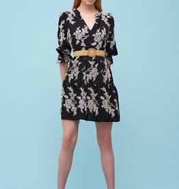 Astrid Perla Eyelet Ruffle Dress w Belt