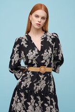 Astrid Perla Eyelet Ruffle Dress w Belt