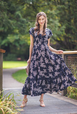 Papillon S/S Maxi Dress w Lace Detail