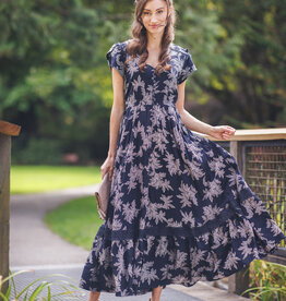 Papillon S/S Maxi Dress w Lace Detail