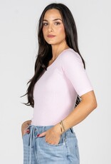 C'est Moi Rib S/S Crew Nk Top