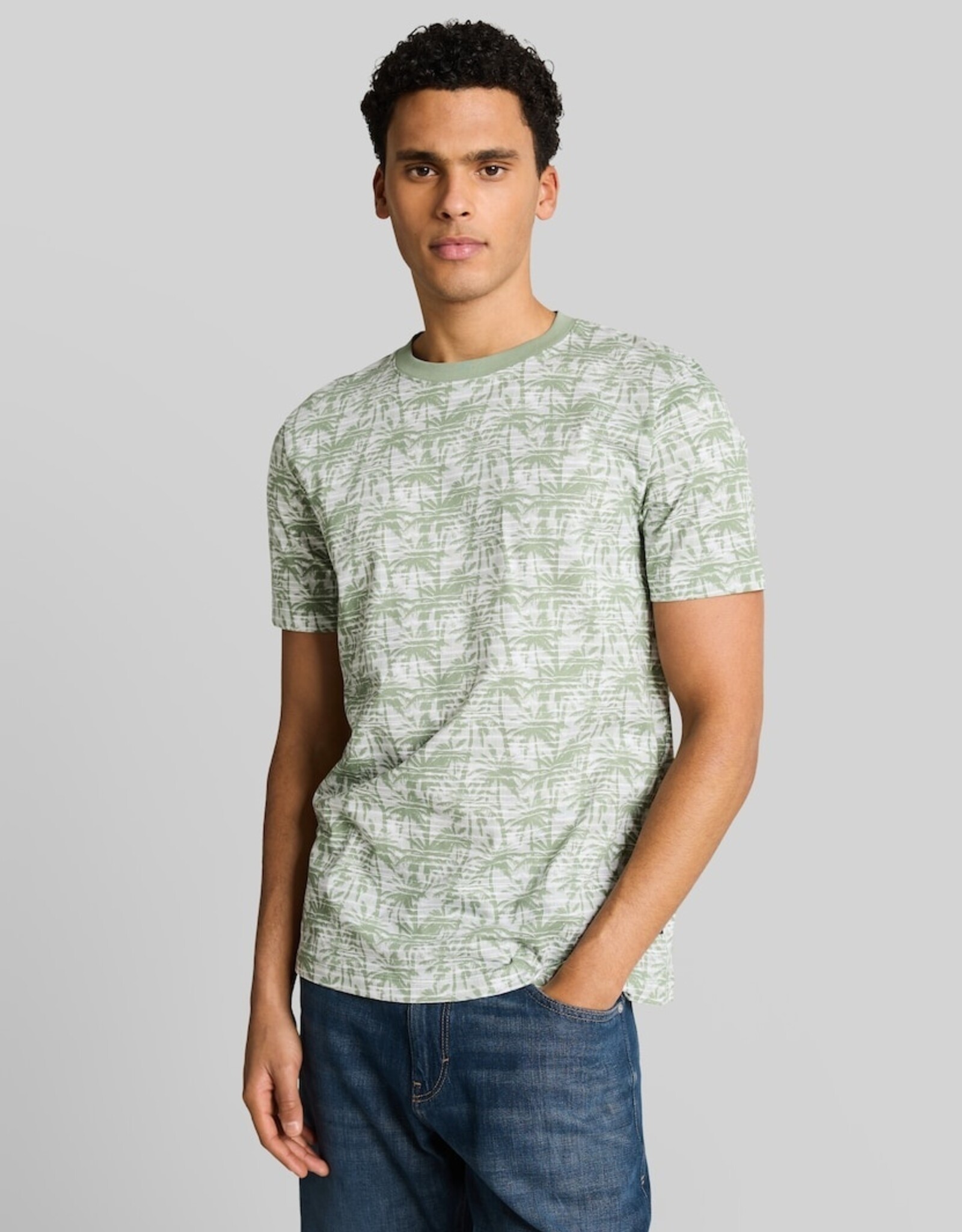 Tom Tailor TTMens AllOver Palm Tree Print T-Shirt