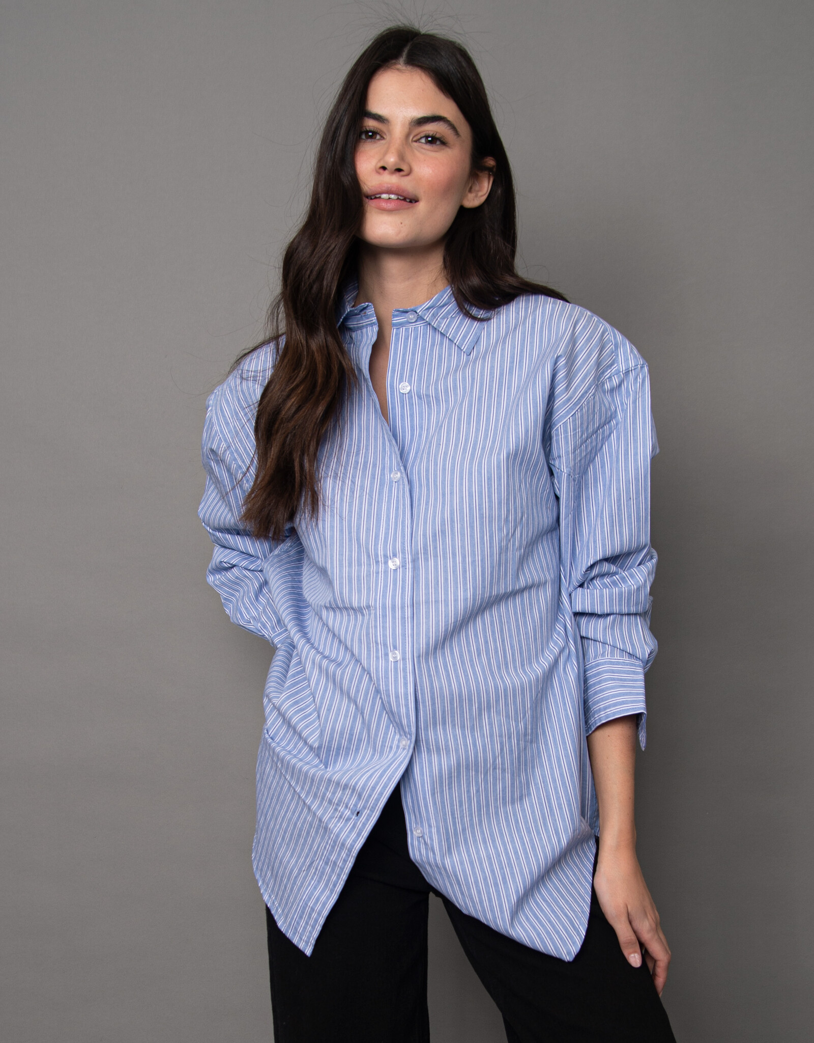 RD Style Padme Striped Poplon LS Shirt
