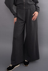 RD Style  Caressa Striped Soft Knit Pull On Wide Leg Pant