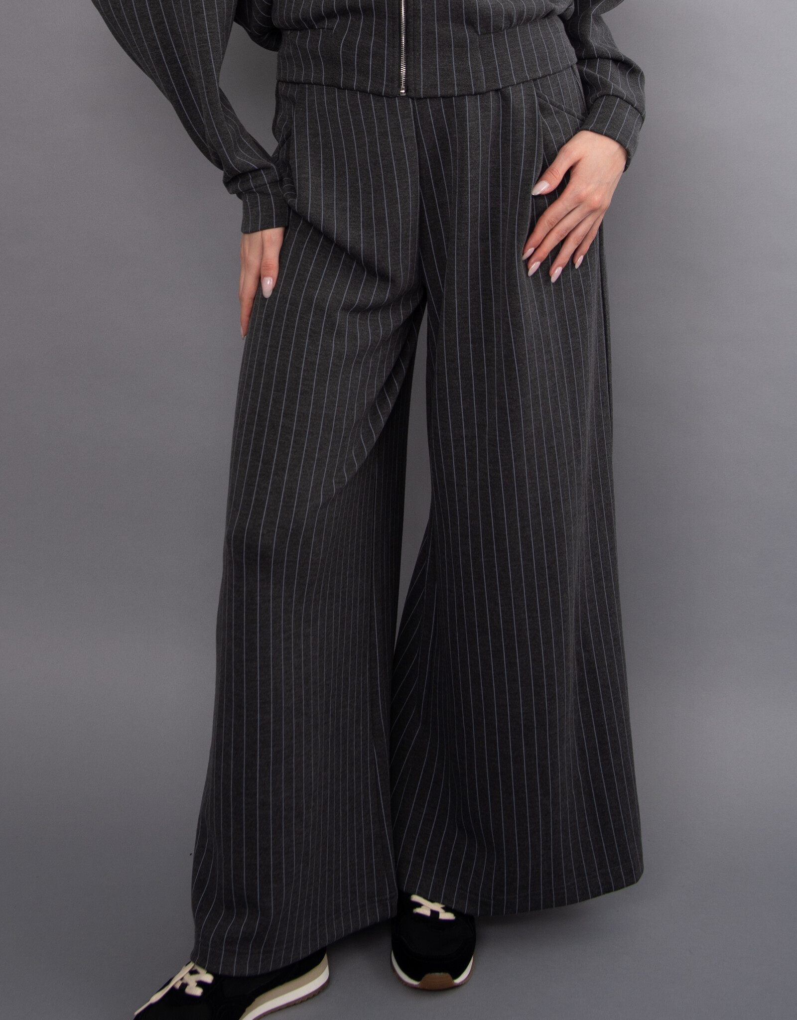 RD Style  Caressa Striped Soft Knit Pull On Wide Leg Pant