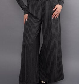 RD Style Caressa Striped Soft Knit Pull On Wide Leg Pant