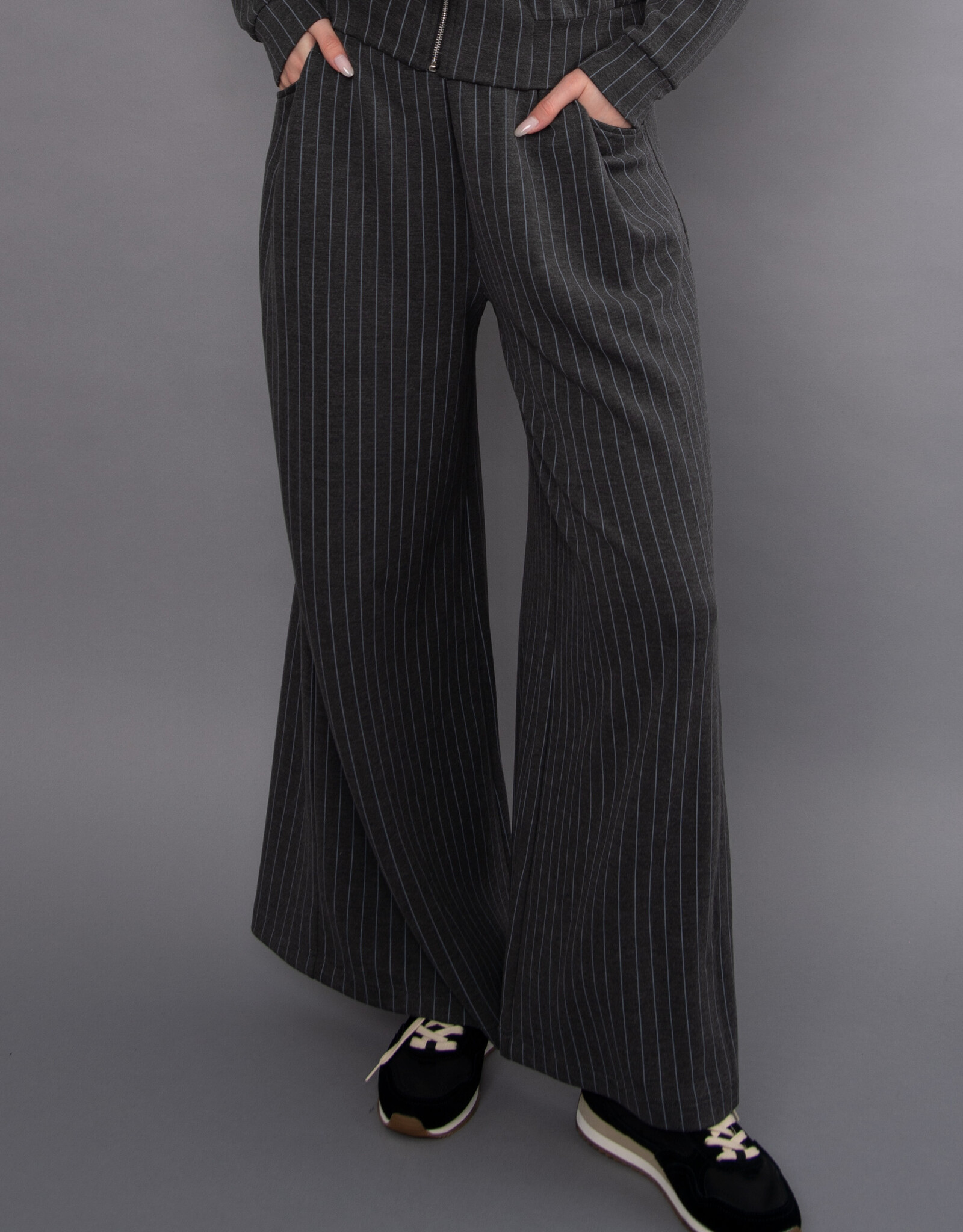 RD Style  Caressa Striped Soft Knit Pull On Wide Leg Pant