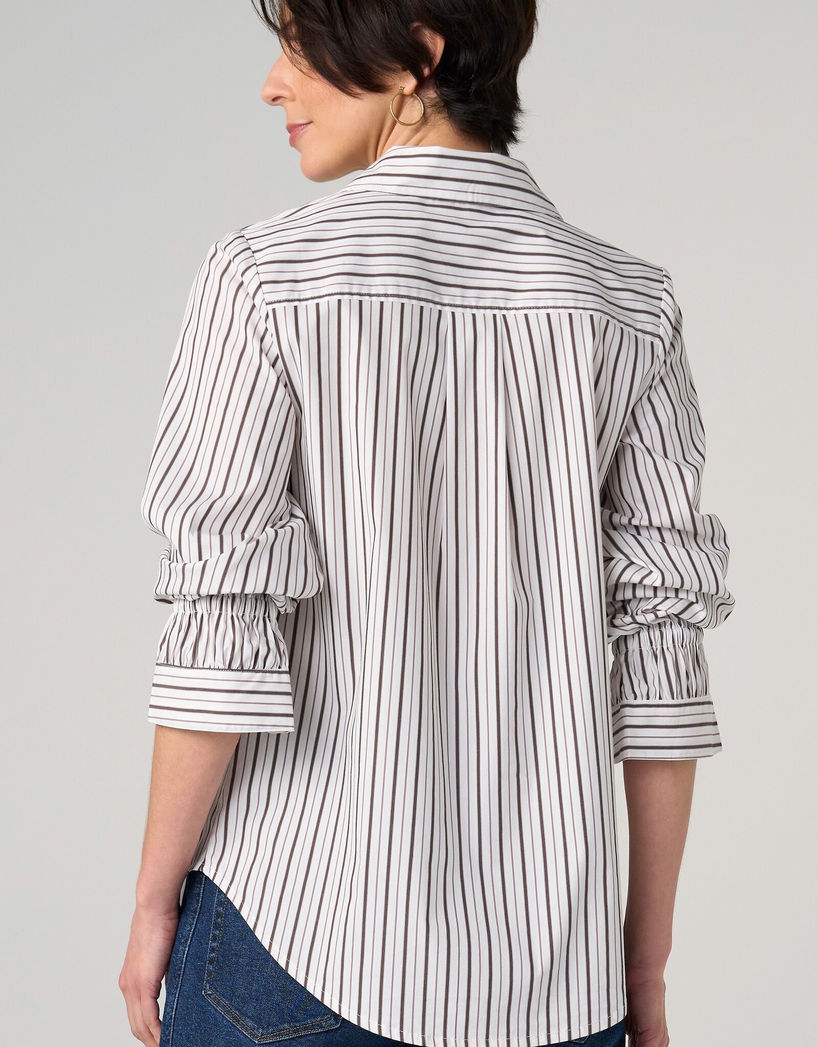 Liverpool Adjustable Sleeve Button up Top